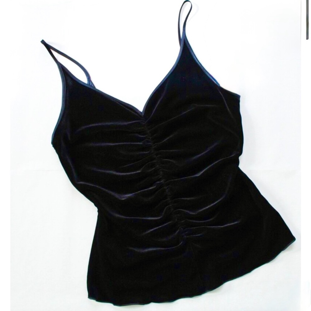 Armani Collezioni Navy Velvet Tank Top Size 10